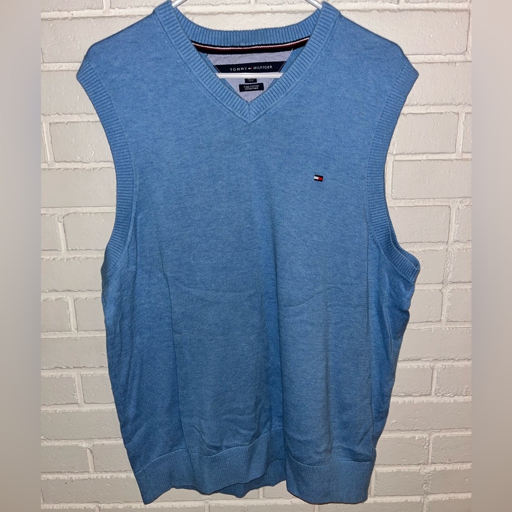 Tommy Hilfiger Men’s Sweater Vest Blue Size XL